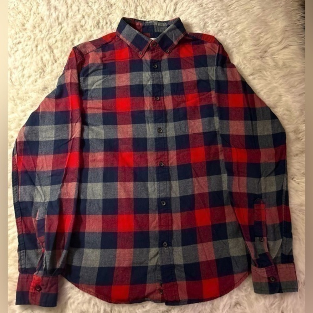 Goodfellow & Co men’s button down plaid flannel, size M